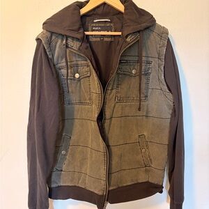 RVCA Olive and Brown Bomber Jacket